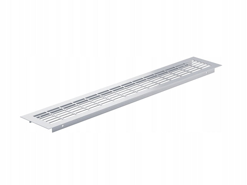 Kratka wentylacyjna z aluminium meblowa 480x80mm gruba wentylacja chrom mat