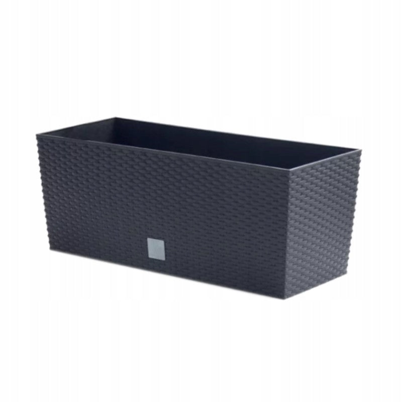 Doniczka RatoCase 80x32x33cm antracyt donica rattanowa + system nawodnienia