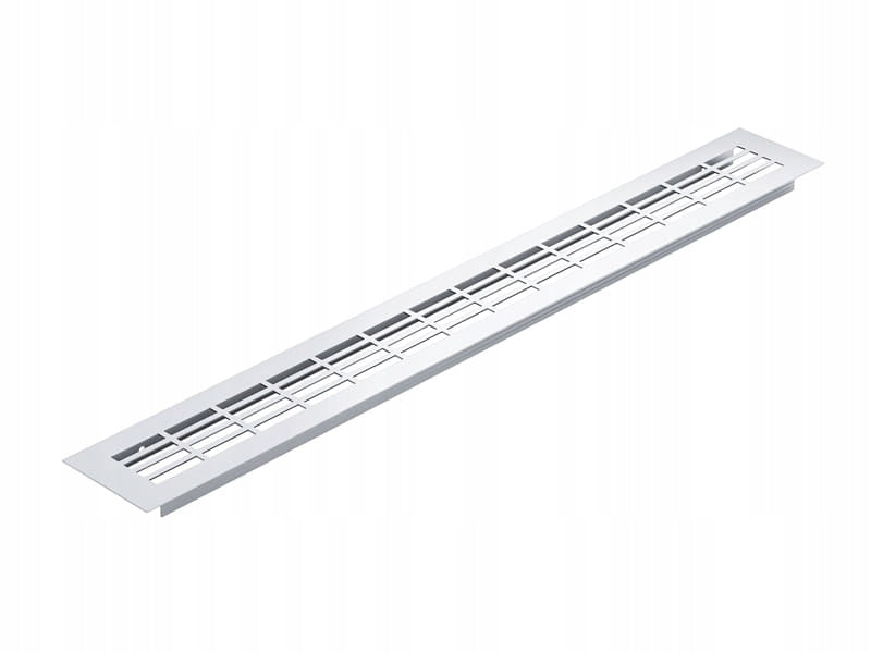 Kratka wentylacyjna z aluminium meblowa 480x60mm gruba wentylacja Chrom mat