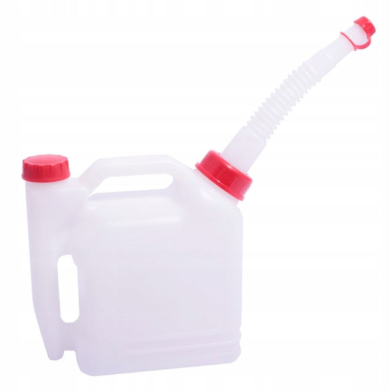 Aqbau plastikowy Kanister +lejek 1+0.4L dwukomorowy z wskaźnikiem poziomu