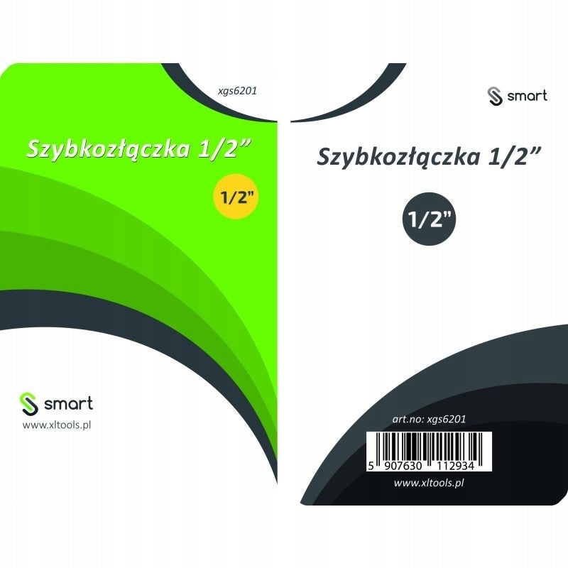 Aqbau szybkozłączka przelotowa 1/2'' SMART zielona do węży