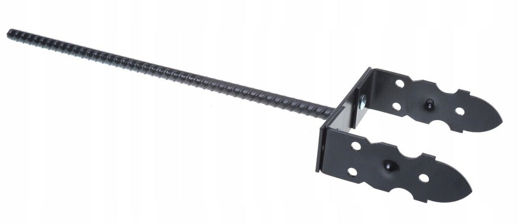 Podstawa słupa z prętem kotwa regulowana 0 - 200mm x 500mm czarna RETRO