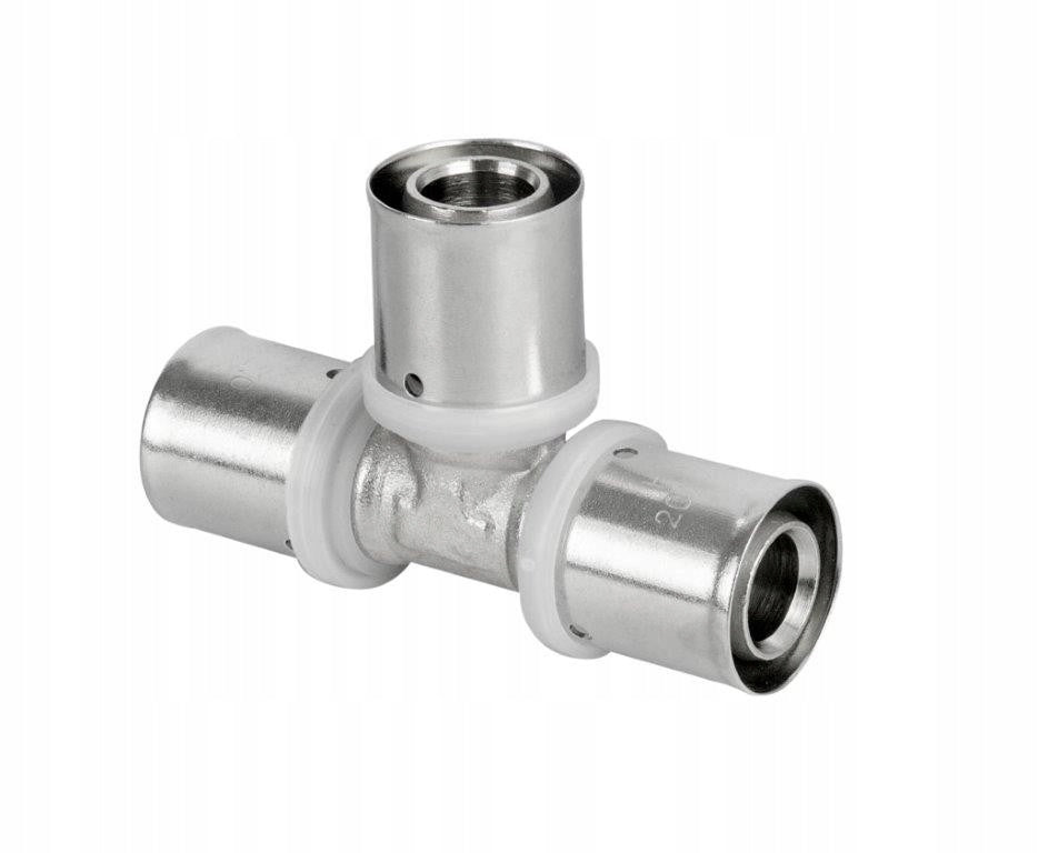 Aqbau trójnik PEXPEX/PEX ZACISKOWY 20 x 20 x 20 mm mosiądz wytrzymały