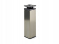 4x nóżka meblowa z aluminium KWADRATOWA z regulacją 4x4/H-15cm inox/czarny