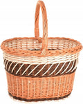 Aqbau koszyk wiklinowy 38 cm wielkanocny na zakupy na grzyby kosz mocny