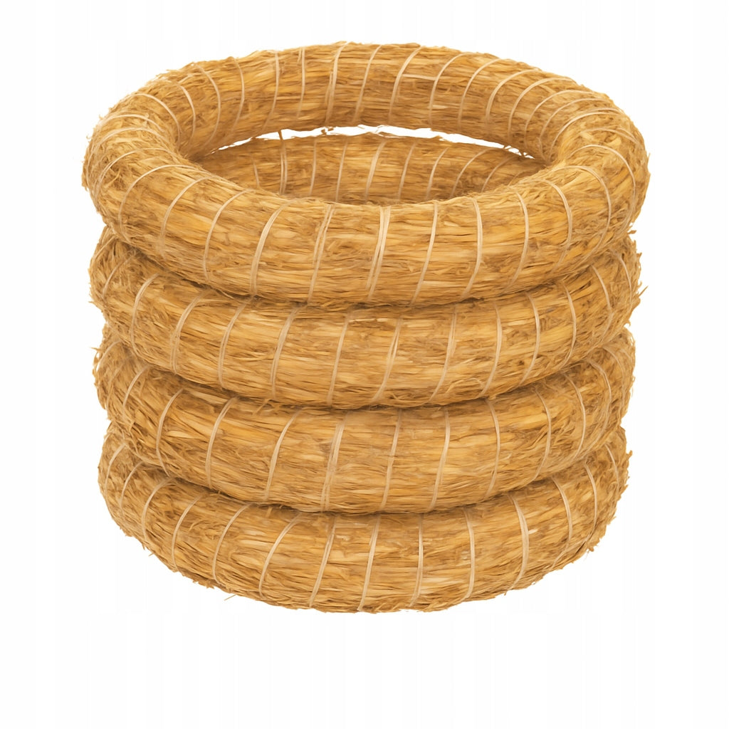 5 szt wianek koło ze słomy słomiany wieniec podkład baza pod stroik 35 cm
