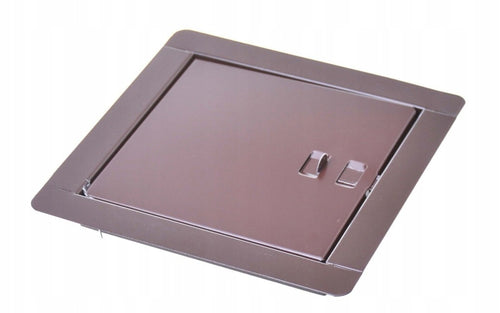 DRZWICZKI REWIZYJNE METALOWE BRĄZOWE 14x14cm