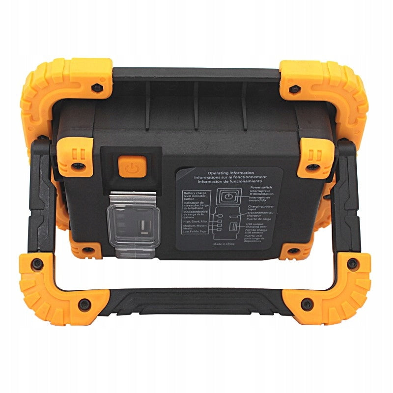Aqbau lampa robocza COB 10W + LED 5W z akumulatorem USB wodoszczelność IP65