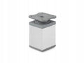 4 x nóżka meblowa z aluminium KWADRATOWA z regulacją 4x4/ H-8cm alu/popiel