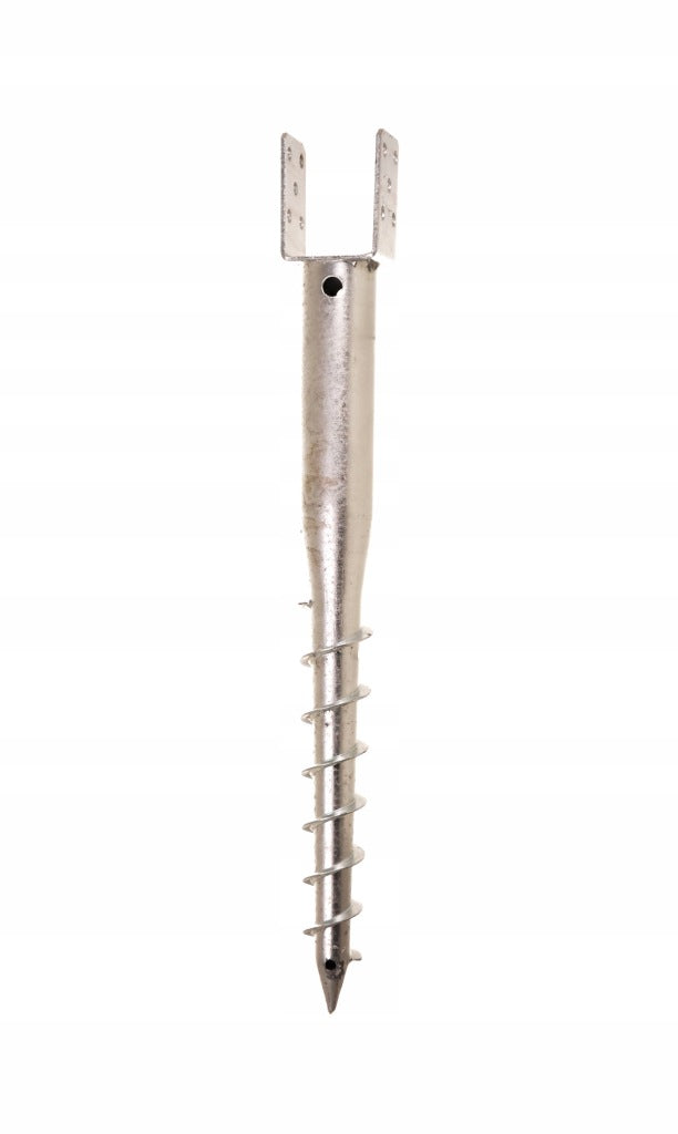Aqbau podstawa wkręcana do ziemi U kotwa ocynk wspornik słupa 120x720mm 1sz