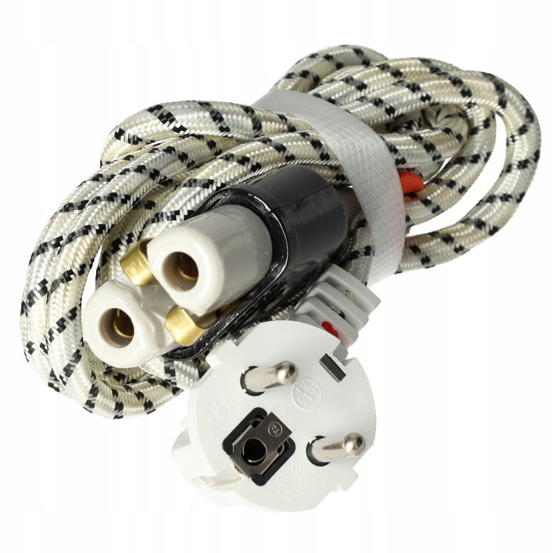 Aqbau przewód przyłączeniowy 1,8 m oplot bawełniany + ceramika 3×0,75 mm