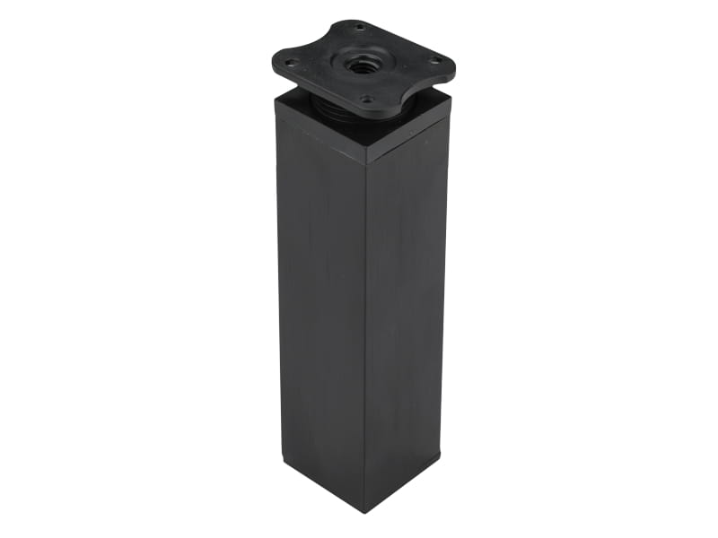 4x nóżka meblowa z aluminium KWADRATOWA z regulacją 4x4/H-15cm czarny mat