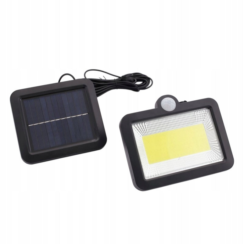 Aqbau lampa solarna ogrodowa na podwórko zawieszana czujnik z ładowarką