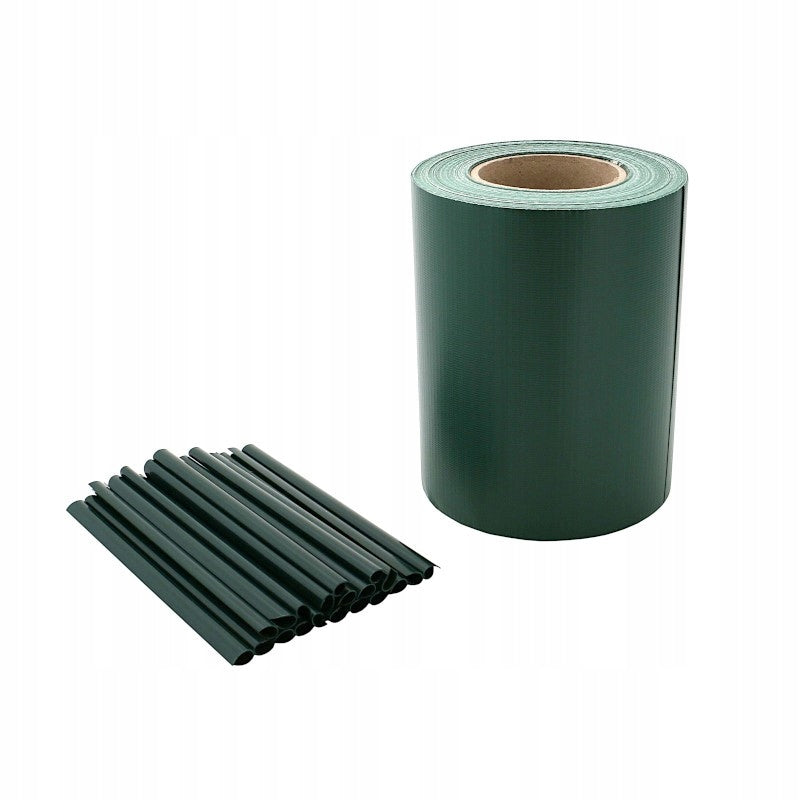 Aqbau taśma ogrodzeniowa balkonowa 19cm 35m zielony Elastyczna osłona