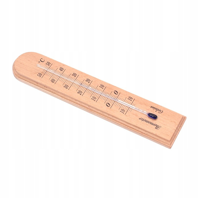 Termometr wewnętrzny pokojowy drewniany 20cm XLTOOLS dokładny drewniany