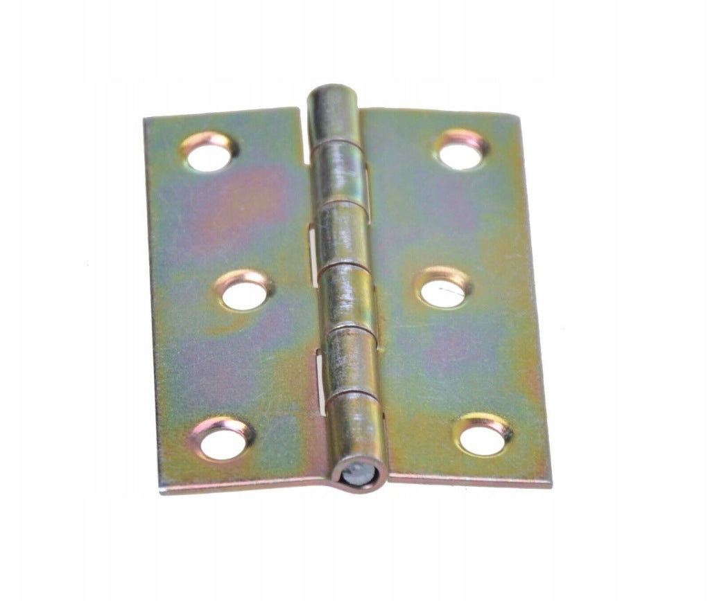 Zawiasy zawias splatany 60 x 42mm meblowy skrzyniowy ocynk złoty 50 szt