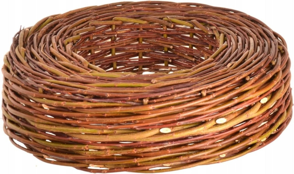 Aqbau donica wiklinowa okrągła naturalna z wkładem średnica 40cm na stroik