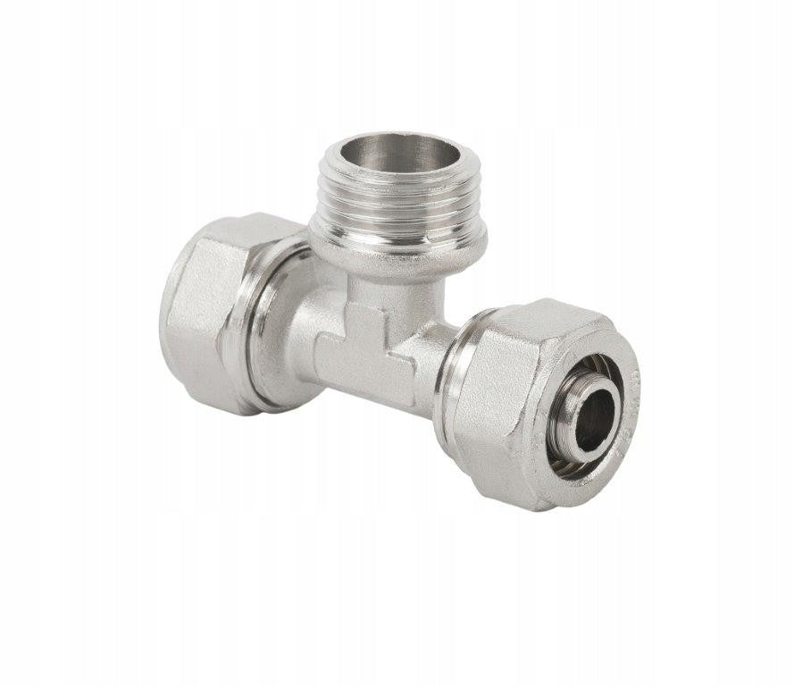 Aqbau trójnik PEX/GZ/PEX 16 x 3/4 x 16mm złączka instalacyjna do rur