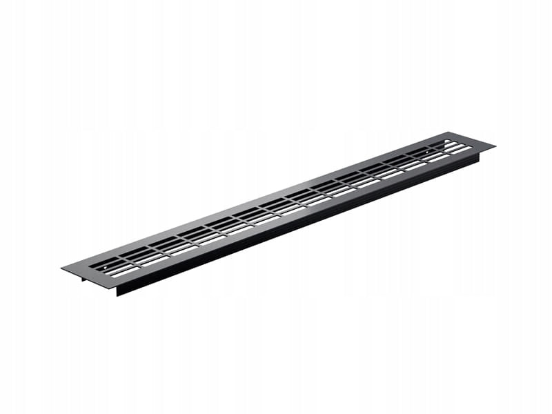 Kratka wentylacyjna z aluminium do mebli szeroka 480x60mm wentylacja Czarny
