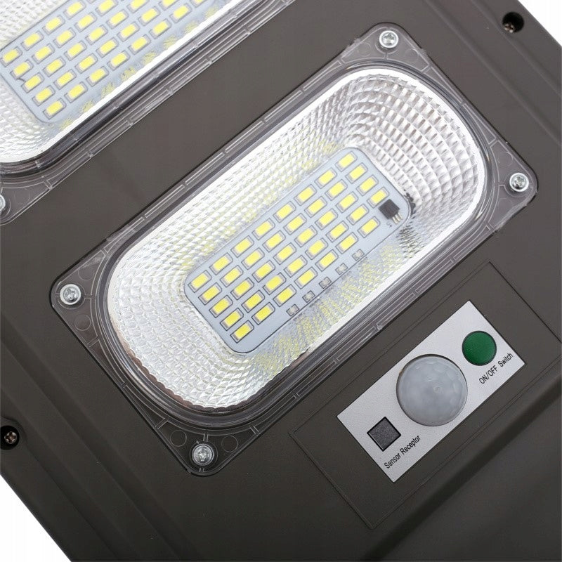 Aqbau lampa solarna uliczna ogrodowa 90W z wysięgnikiem i czujnikami LED