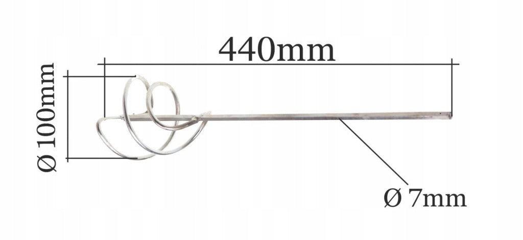 Mieszadło do zapraw 100x440mm ocynkowane