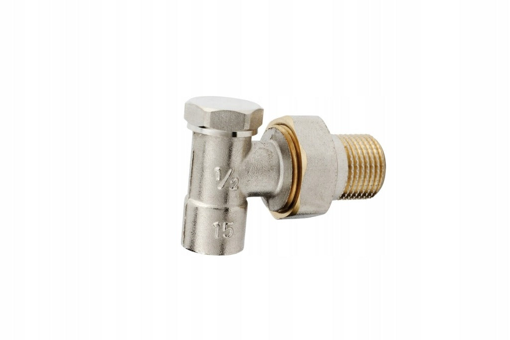 Aqbau Zawór grzejnikowy odcinający do wlutowania kątowy 15×1/2″