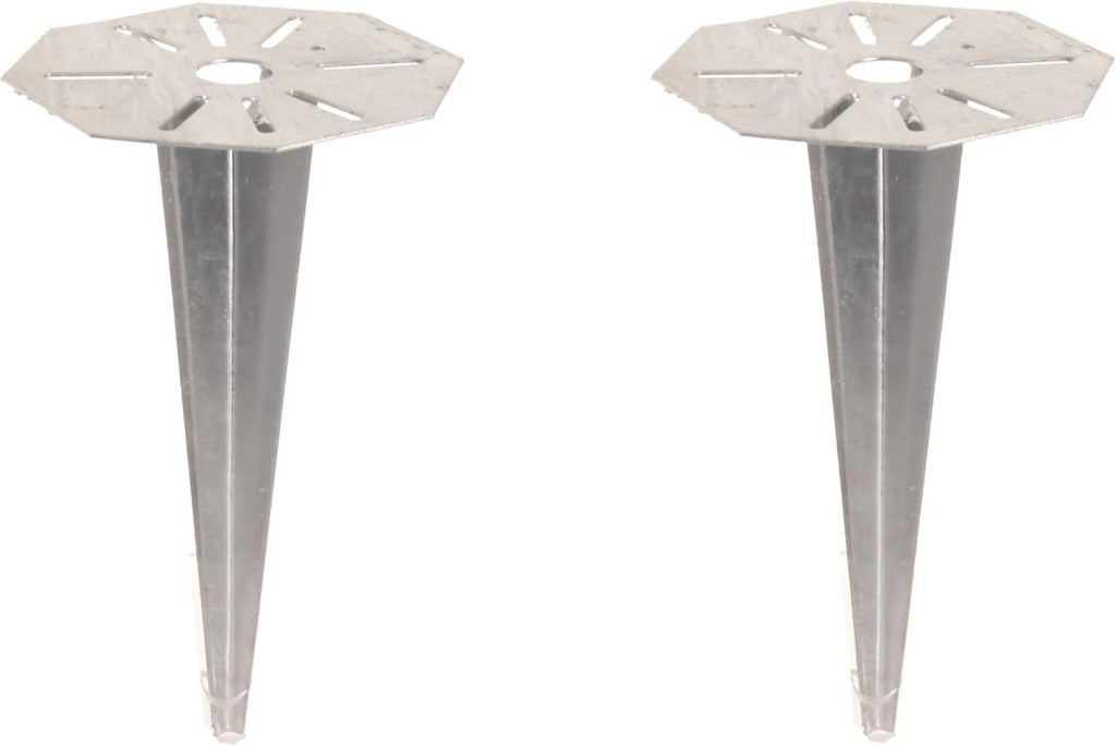 Aqbau kołek do wbijania w ziemię do lampy tuleja kotwa ocynk 2szt śr.18 cm
