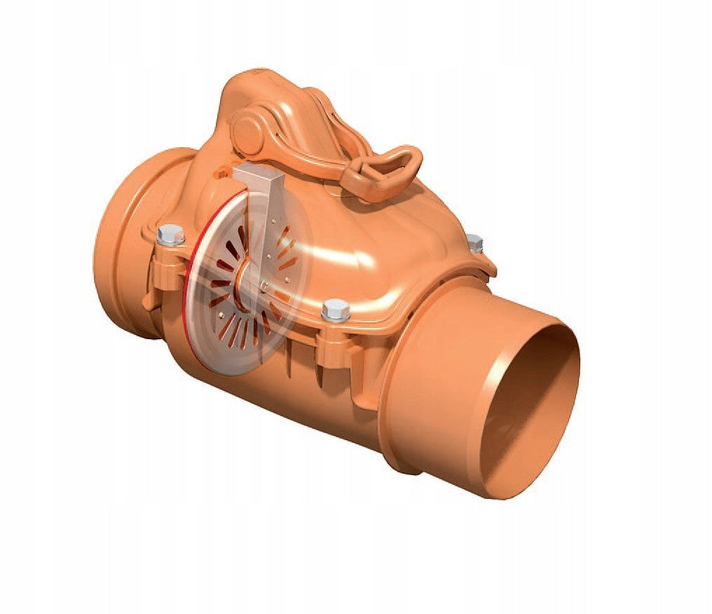 Aqbau zasuwa burzowa pomarańczowa średnica 160mm kanalizacyjna ochrona