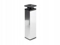 4x nóżka meblowa z aluminium KWADRATOWA z regulacją 4x4/H-15cm chrom/czarny
