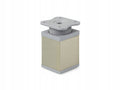 4 x nóżka meblowa z aluminium KWADRATOWA z regulacją 4x4/ H-8cm inox/popiel