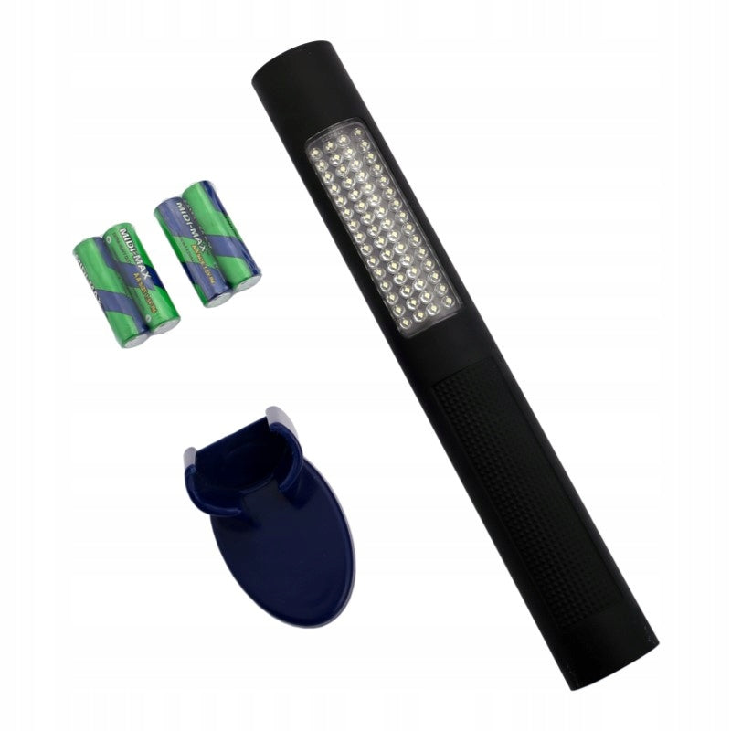 Aqbau lampa warsztatowa 60 LED ze stojakiem na baterie mocne światło