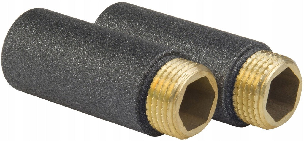 Aqbau przedłużka mosiężna z izolacją grafitową komplet 2 sztuki 1/2'' 10mm