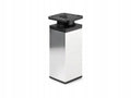 4x nóżka meblowa z aluminium KWADRATOWA z regulacją 4x4/H-12cm chrom/czarny