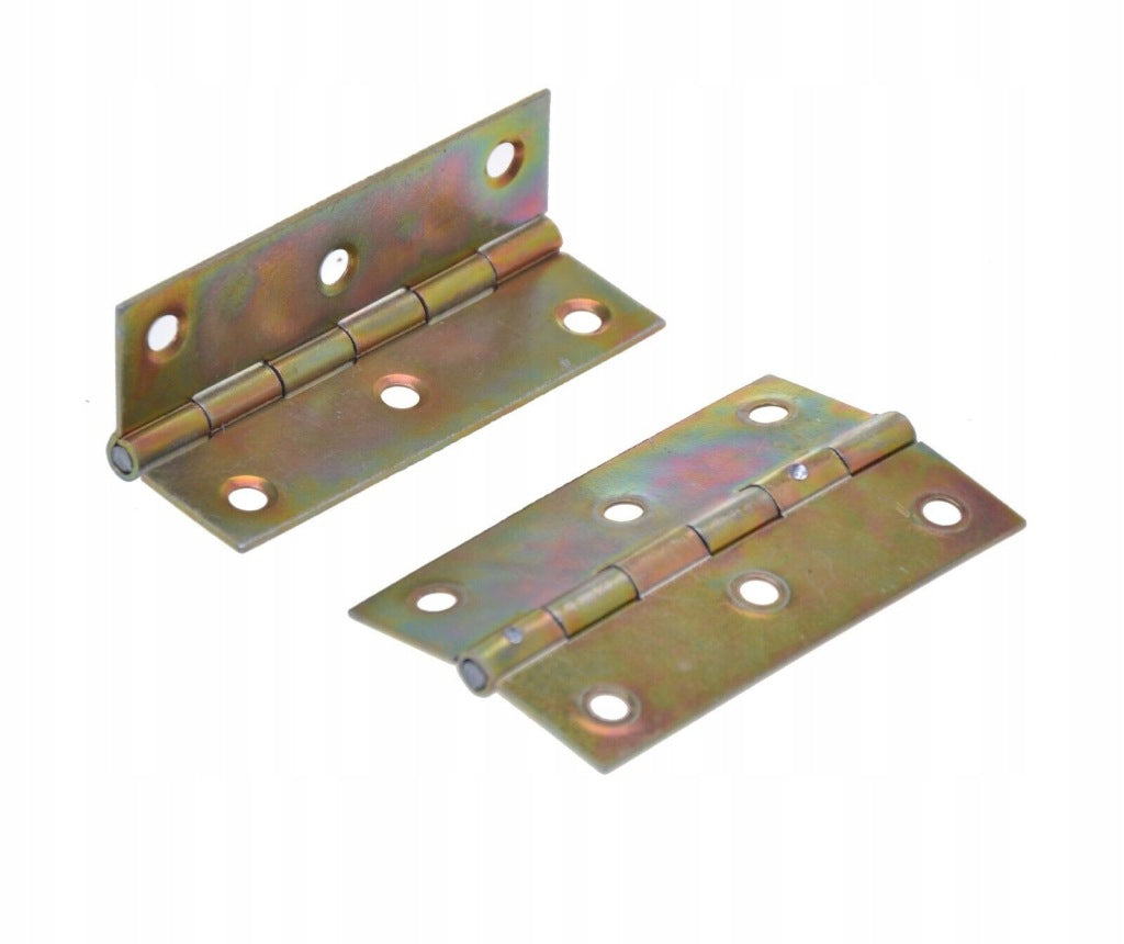 Zawias splatany 70 x 42mm meblowy skrzyniowy budowlany ocynk złoty 100 szt