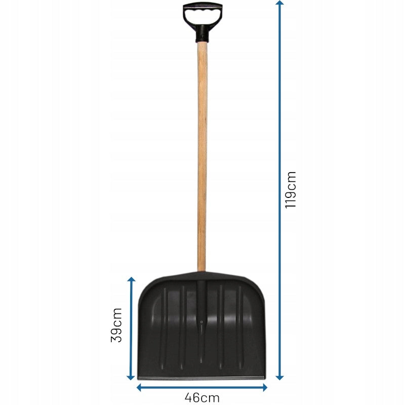 Aqbau łopata do śniegu wzmocniona Z TRZONEM 39 × 46 cm TWORZYWO