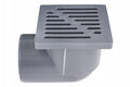 Aqbau kratka kanalizacyjna, ruszt plastikowy śr.110 mm, 15x15 cm SZARA kąt