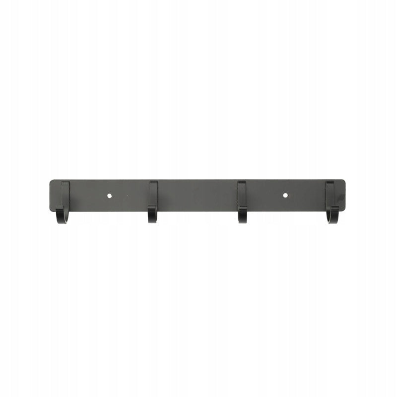 Aqbau metalowy wieszak szeregowy czarny 4 haki 28,5 cm mocny i solidny