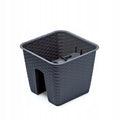 Doniczka na balustradę RATOLLA SQUARE 27 cm antracyt, kwadratowa donica