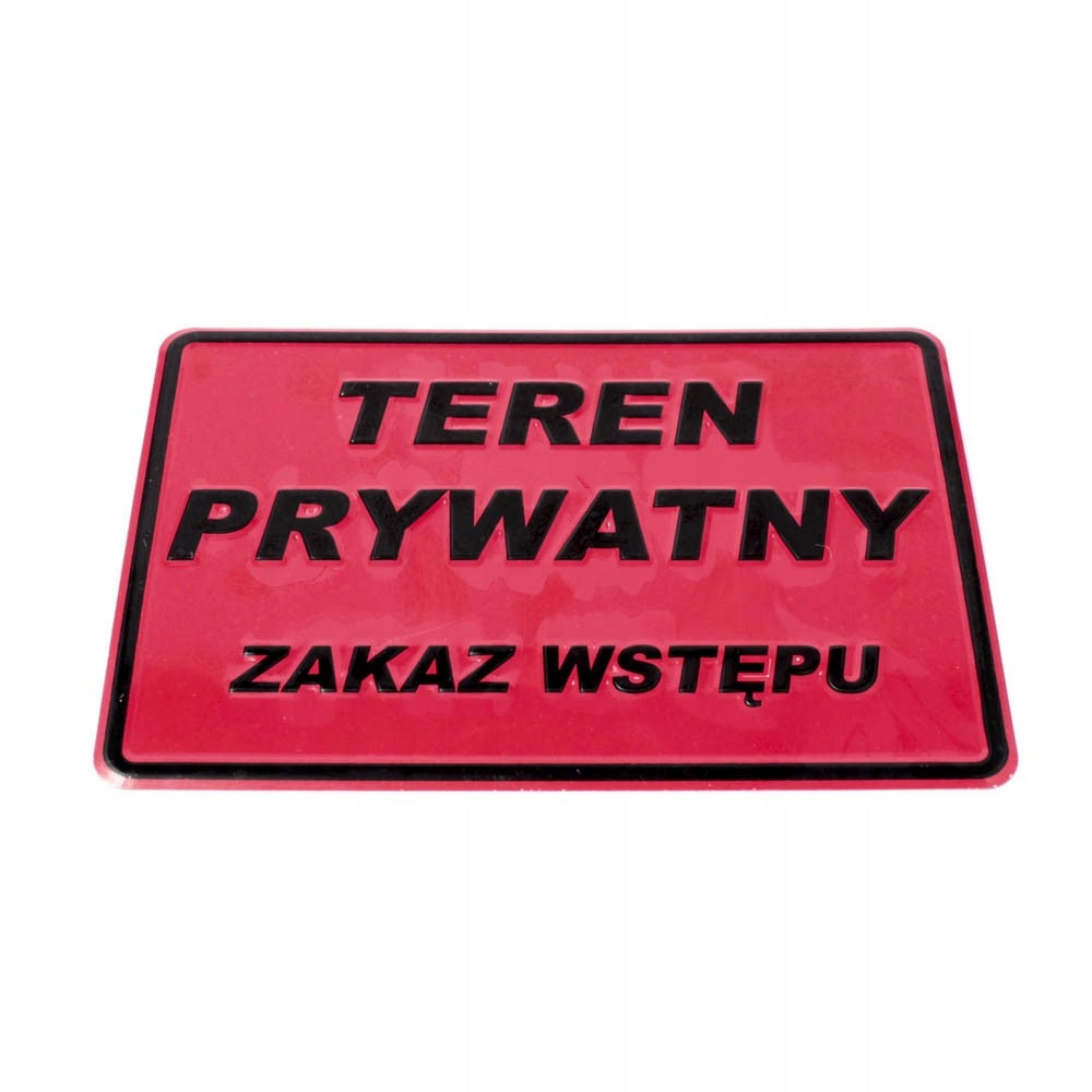 Tablica 14x20 TEREN PRYWATNY Zakaz wstępu tabliczka na ogrodzenie,dom,bramę