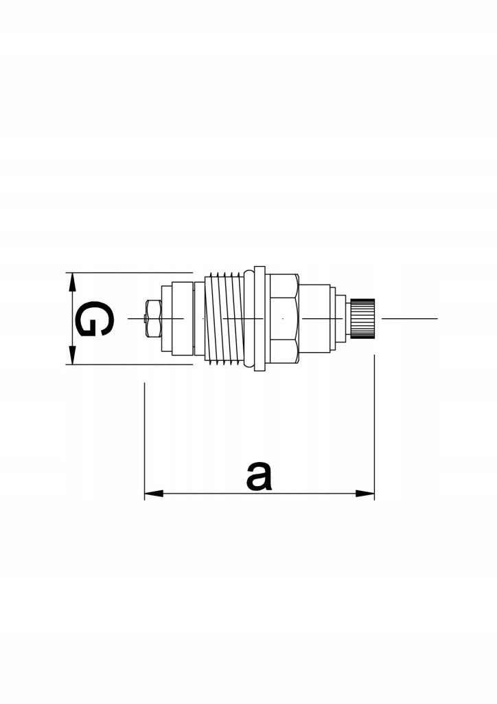 Aqbau głowica suwakowa do baterii dwuuchwytowej 3/8″ 46mm