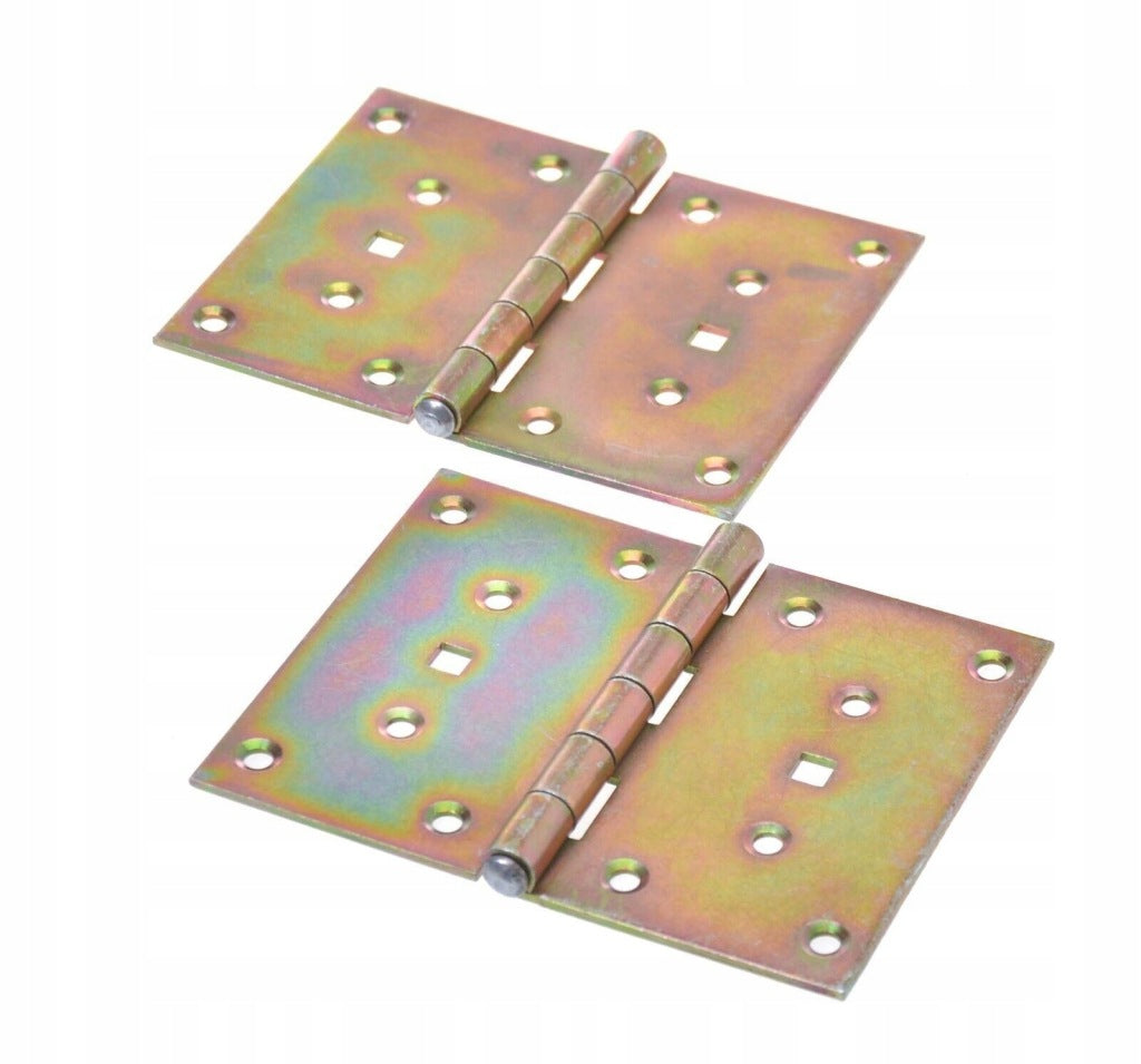 Zawias splatany 100 x 130 mm budowlany meblowy skrzyniowy ocynk złoty 2 szt