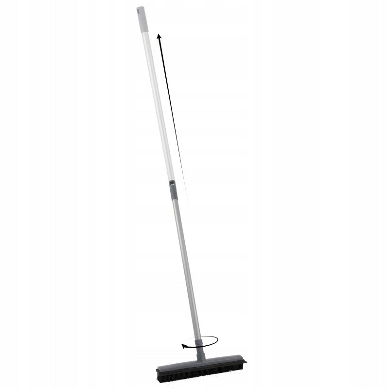 Miotła gumowa do zamiatania 30cm trzon regulowany: 70-120cm ,ze ściągaczem