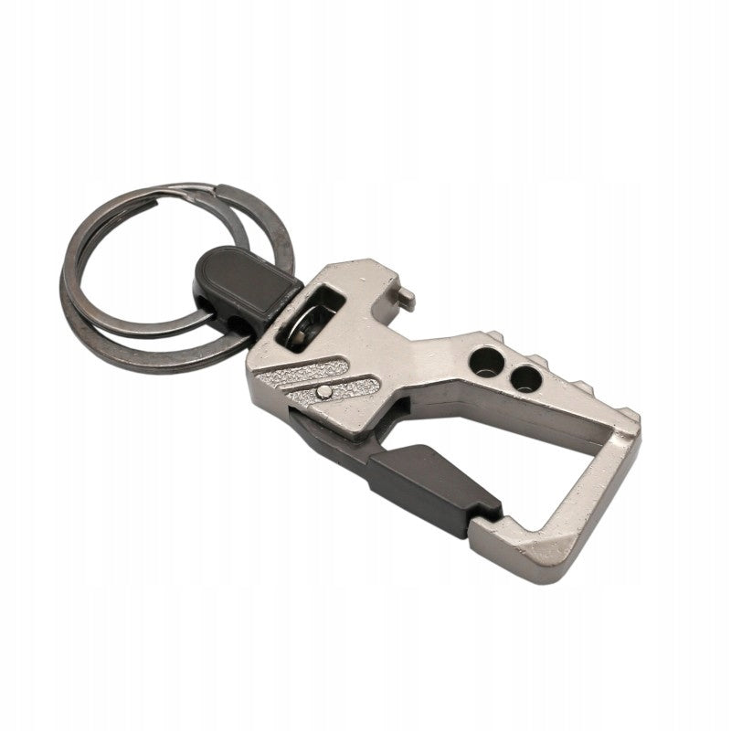 Brelok do kluczy aluminiowy 83 x 23mm, plus otwieracz i karabinek, mocny