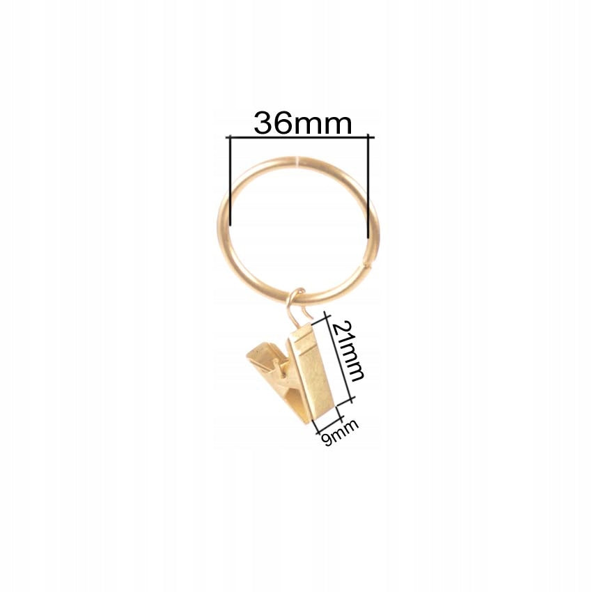 Żabki żabka do firanek zasłon karniszy metalowe kółko 50 szt 36mm chrom