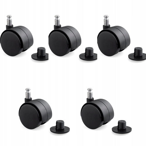 Kółko obrotowe z krótkim bolcem 40mm,do fotela, metalowe, mocne, 5 SZTUK