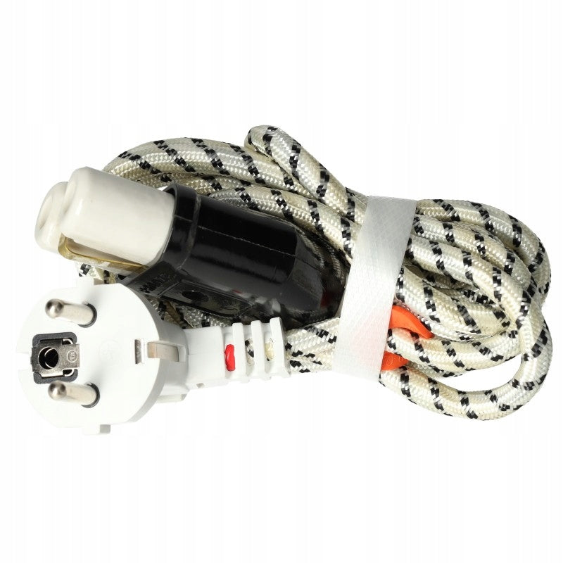 Aqbau przewód przyłączeniowy 1,8 m oplot bawełniany + ceramika 3×0,75 mm