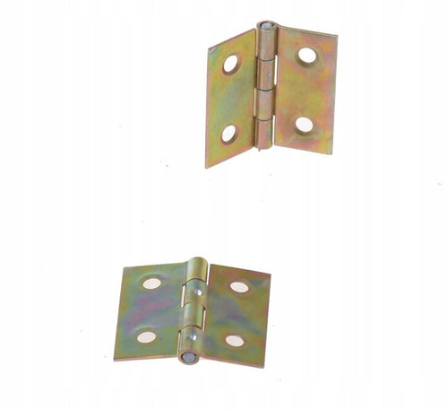 Zawiasy zawias splatany 35 x 35mm meblowy skrzyniowy ocynk złoty 20 szt