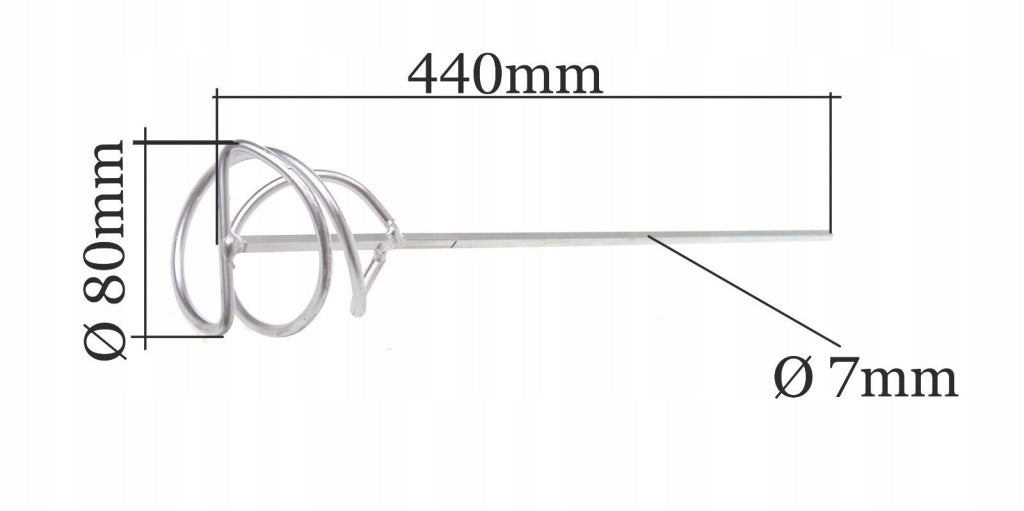 Mieszadło do zapraw 80x440mm ocynkowane