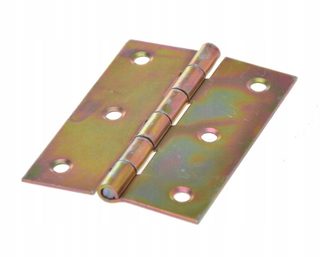 Zawias splatany 80 x 60mm meblowy budowlany skrzyniowy ocynk złoty 10 szt