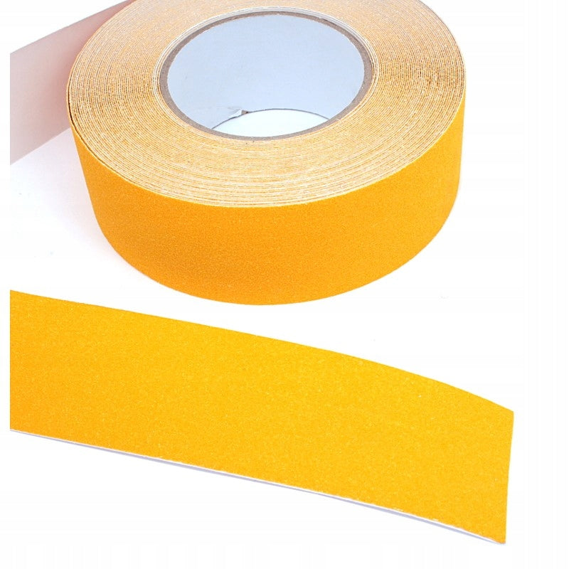 Taśma antypoślizgowa żółta 50mm x 18m samoprzylepna na schody zewnętrzna